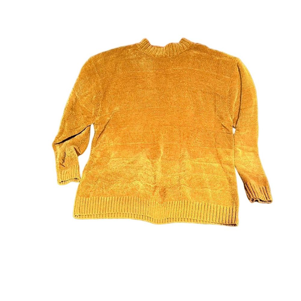 BTL Men’s Big and Tall 4XL Mustard Oversized Chenille Sweater